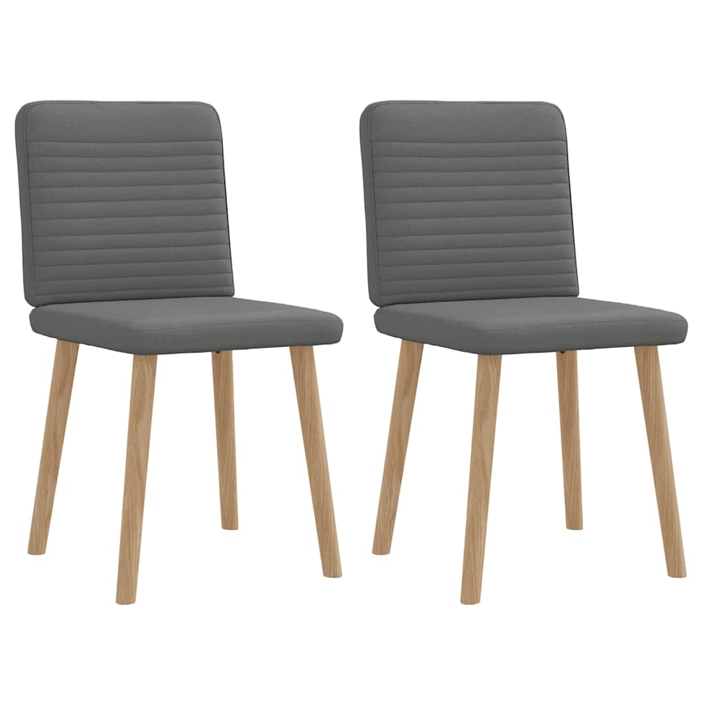 vidaXL Dining Chairs 4 pcs fabric light grey