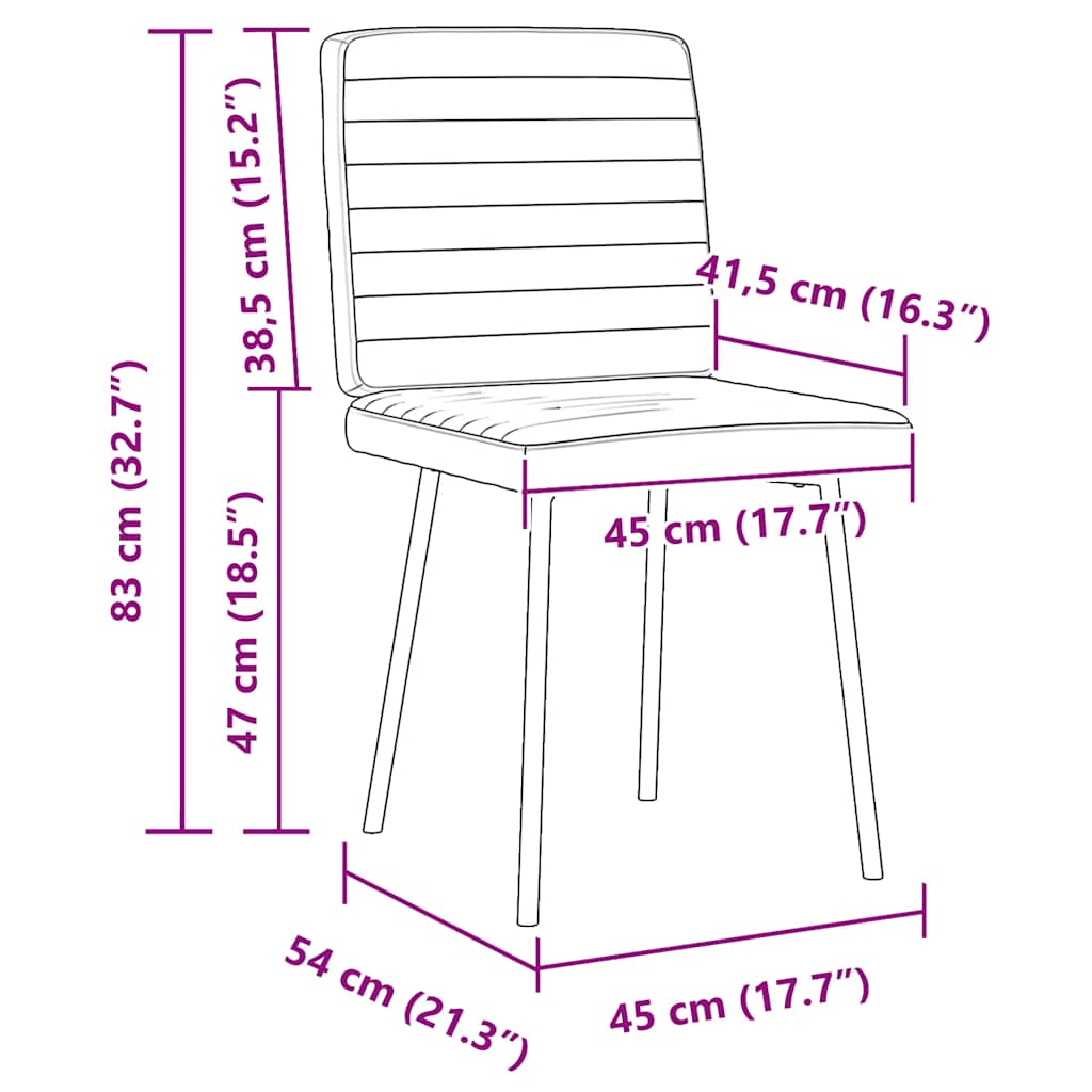 vidaXL Eetkamerstoelen 4 st kunstleer grijs