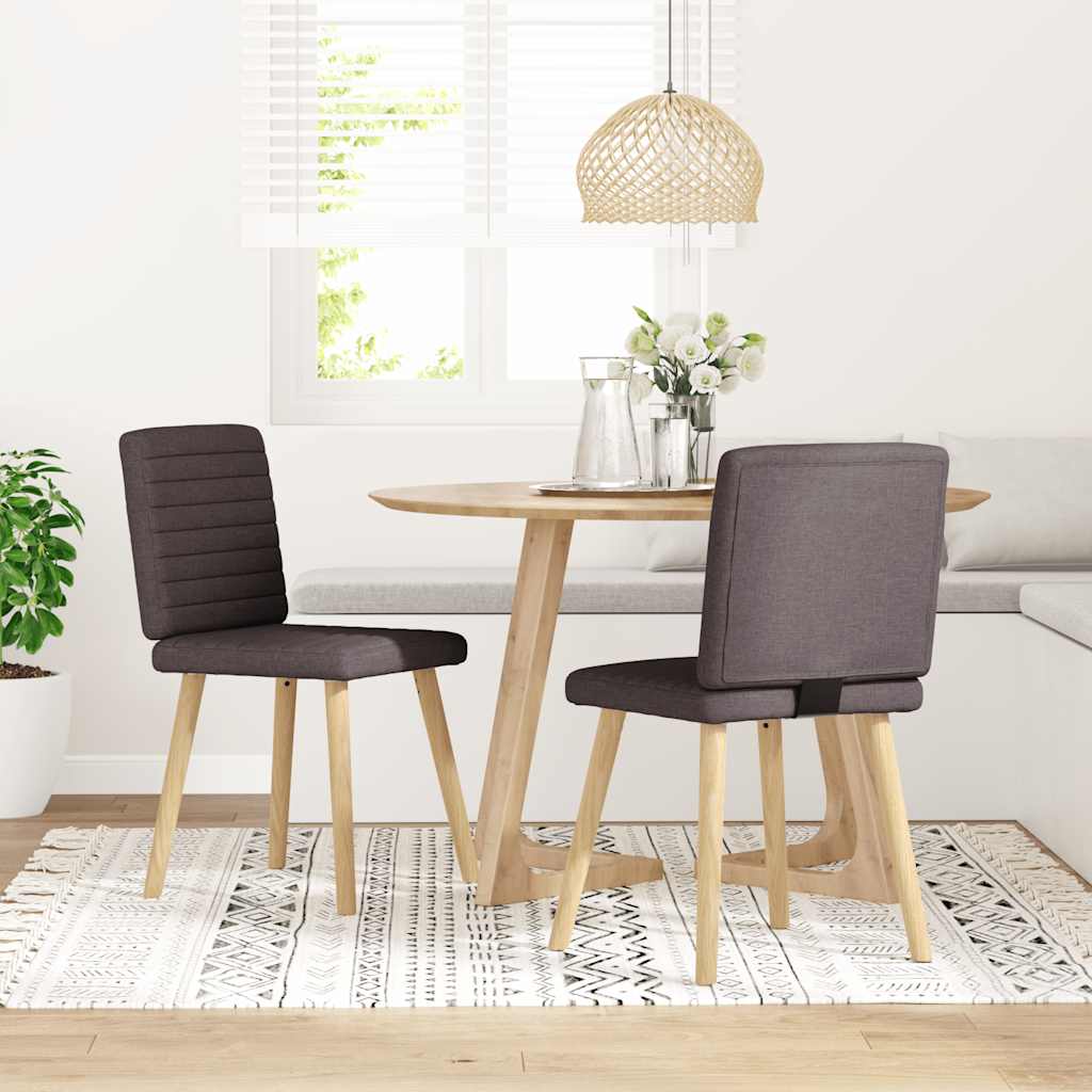 vidaXL Eetkamerstoelen 4 st stof lichtgrijs