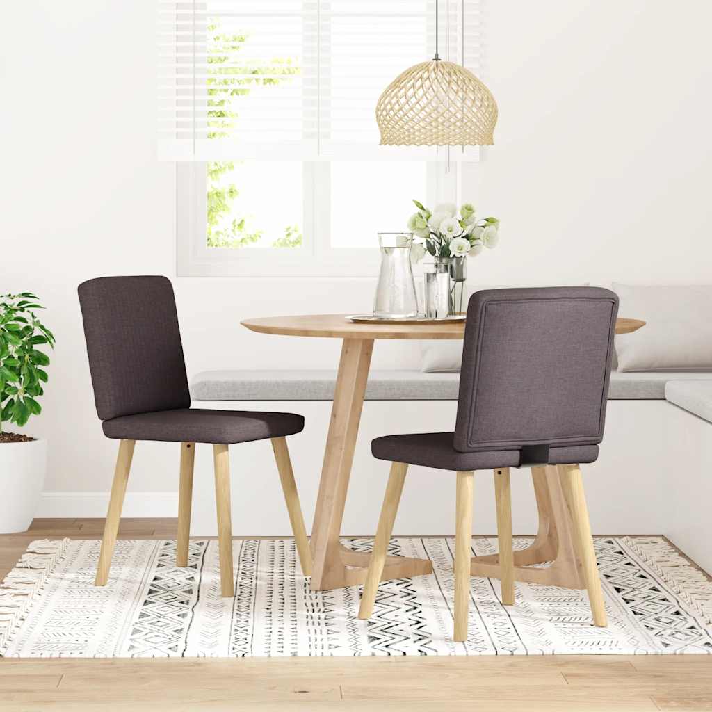 vidaXL Eetkamerstoelen 4 st stof lichtgrijs