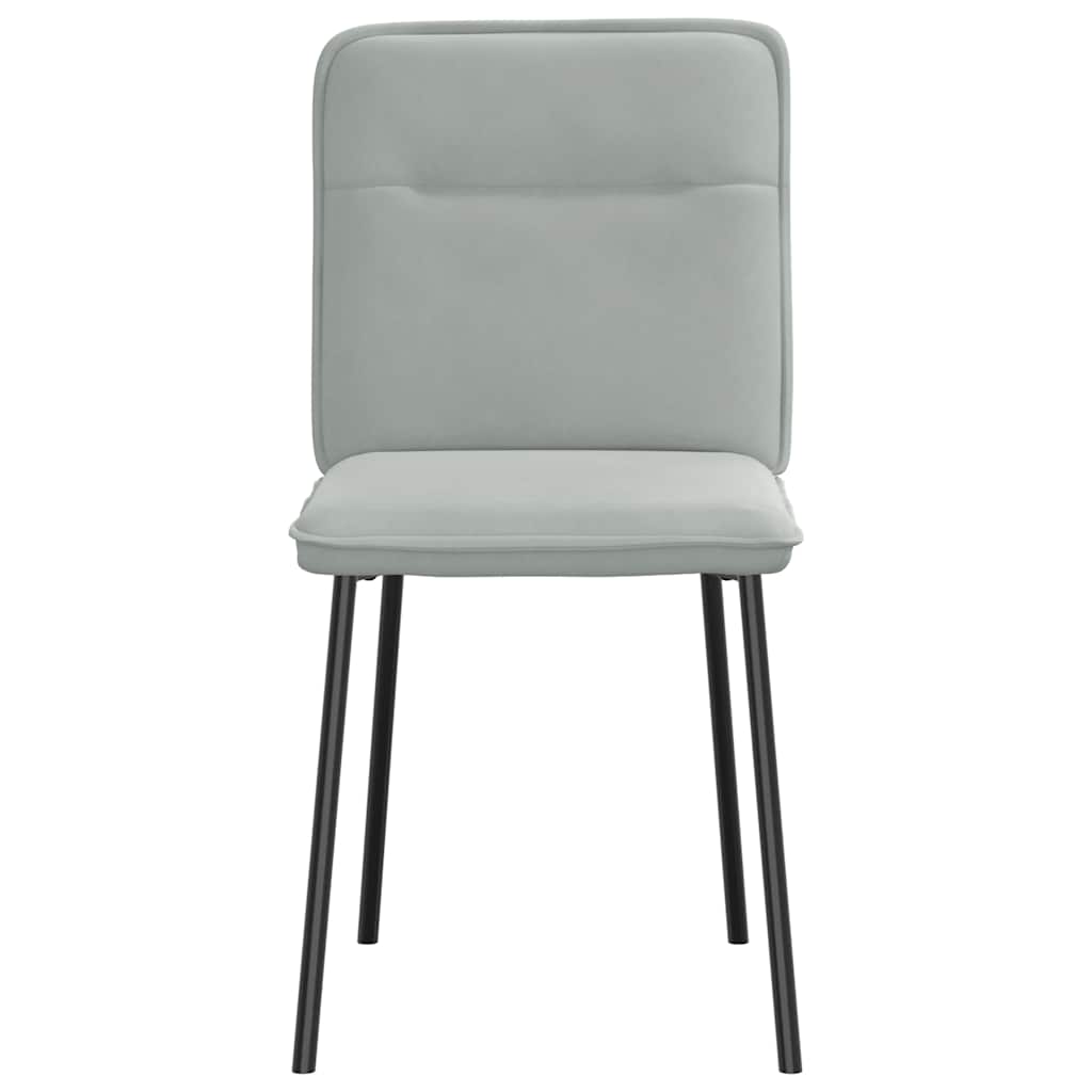 vidaXL Eetkamerstoelen 4 st fluweel lichtgrijs