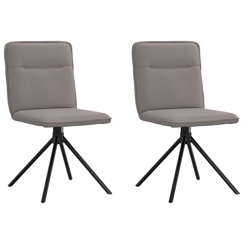 vidaXL Eetkamerstoelen 4 st stof lichtgrijs