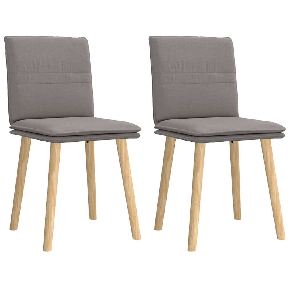 vidaXL Eetkamerstoelen 4 st stof lichtgrijs