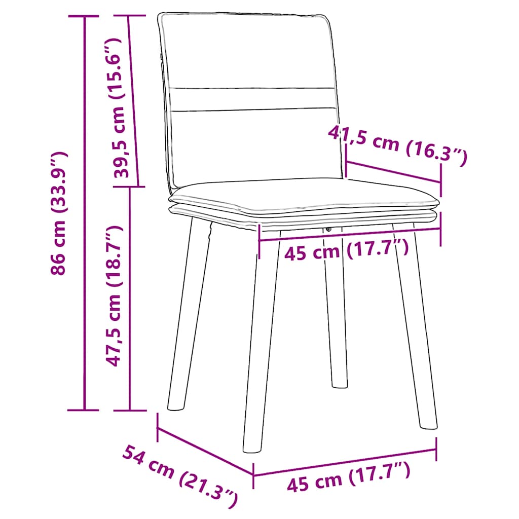 vidaXL Eetkamerstoelen 4 st stof lichtgrijs