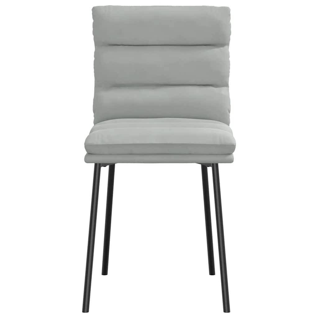 vidaXL Eetkamerstoelen 4 st fluweel lichtgrijs