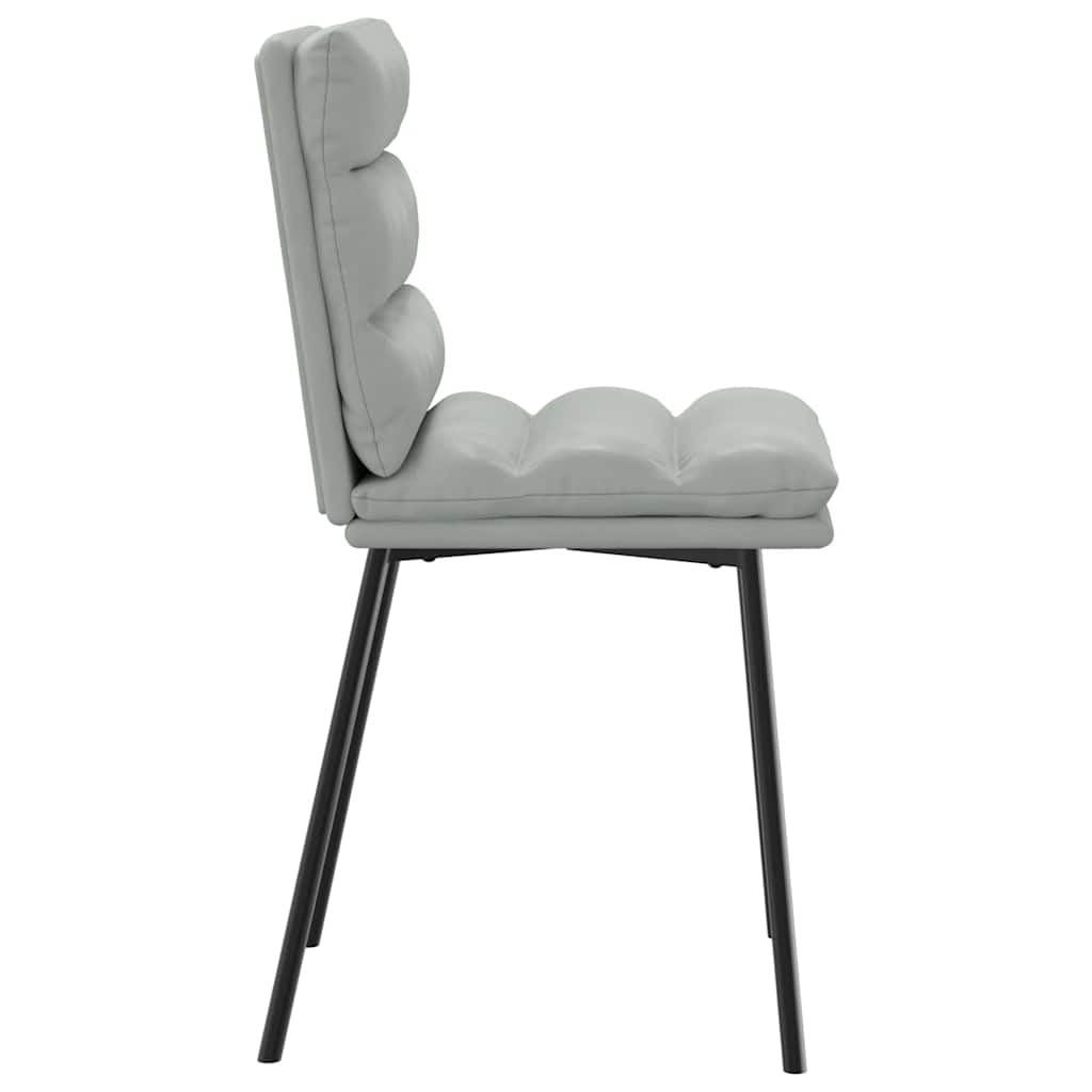 vidaXL Eetkamerstoelen 4 st fluweel lichtgrijs