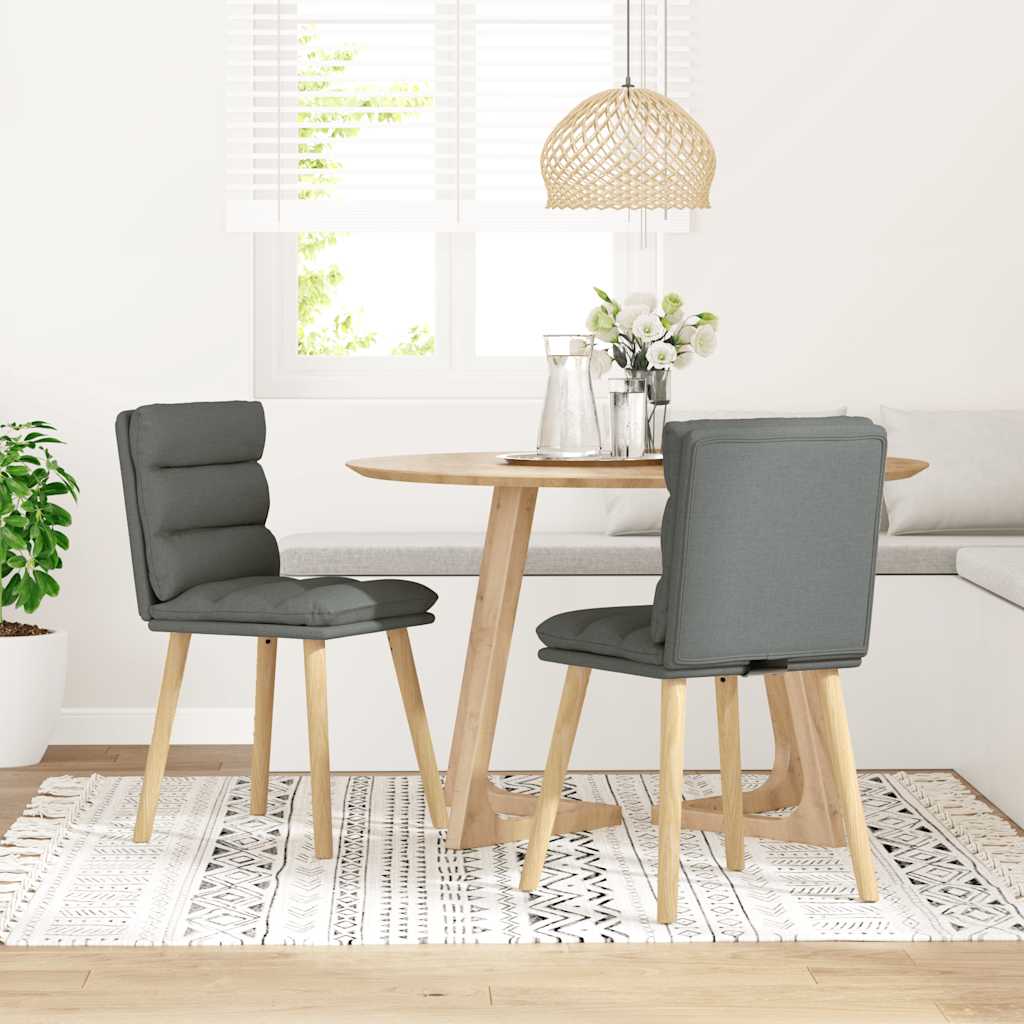 vidaXL Eetkamerstoelen 4 st stof lichtgrijs