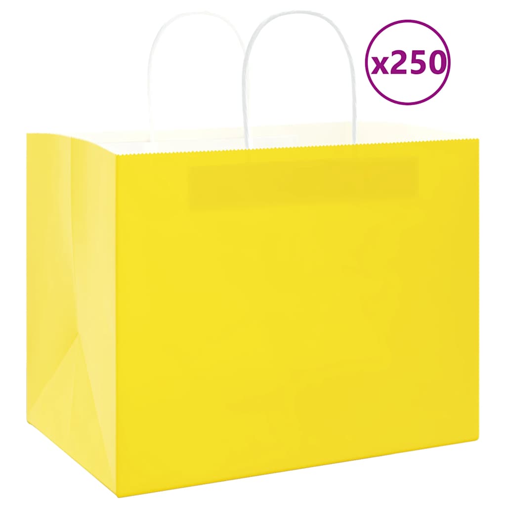 vidaXL Papieren zakken 50 st met hengsels 18x8x22 cm bruin