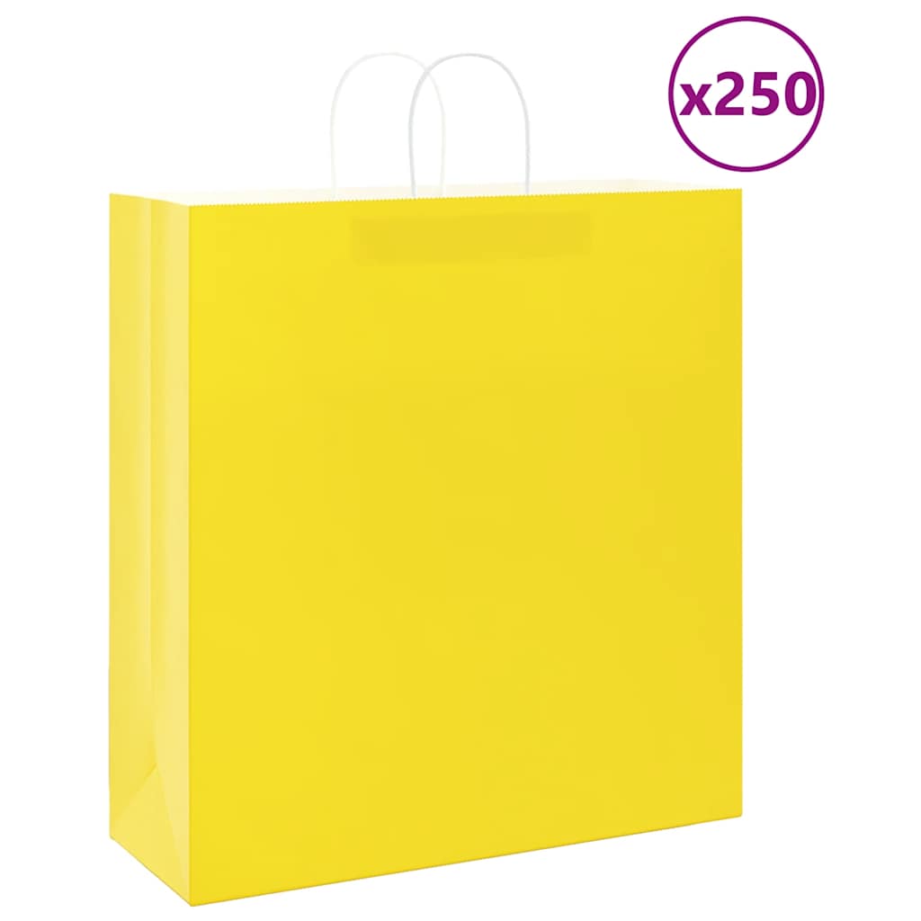 vidaXL Papieren zakken 50 st met hengsels 18x8x22 cm bruin