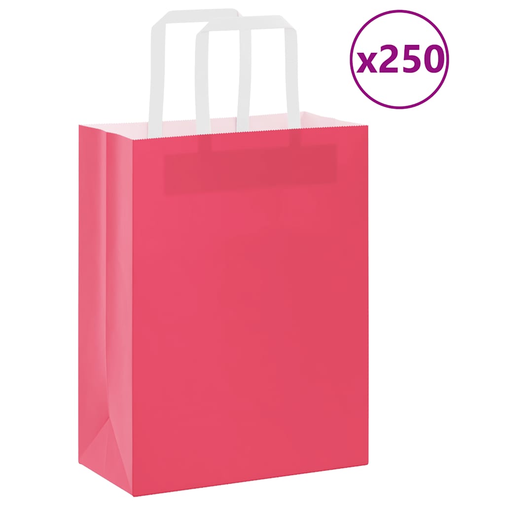 vidaXL Papieren zakken 50 st met hengsels 15x8x21 cm bruin