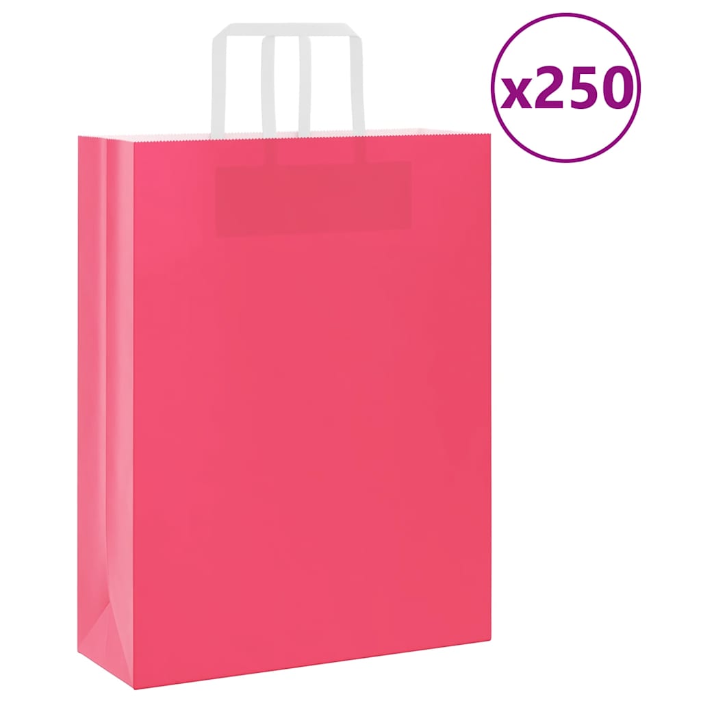 vidaXL Papieren zakken 50 st met hengsels 15x8x21 cm bruin