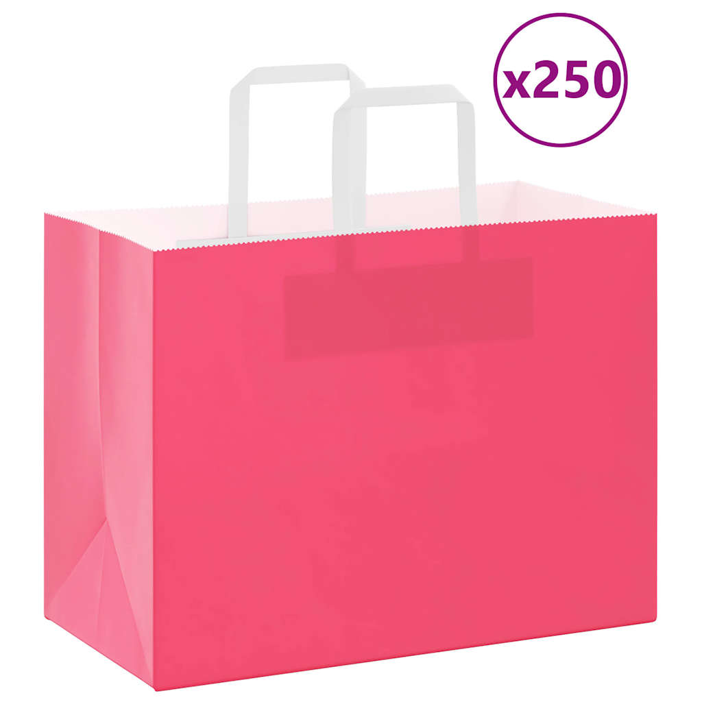 vidaXL Papieren zakken 50 st met hengsels 15x8x21 cm bruin