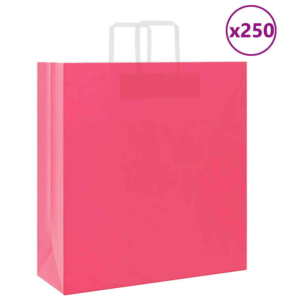 vidaXL Papieren zakken 50 st met hengsels 15x8x21 cm bruin