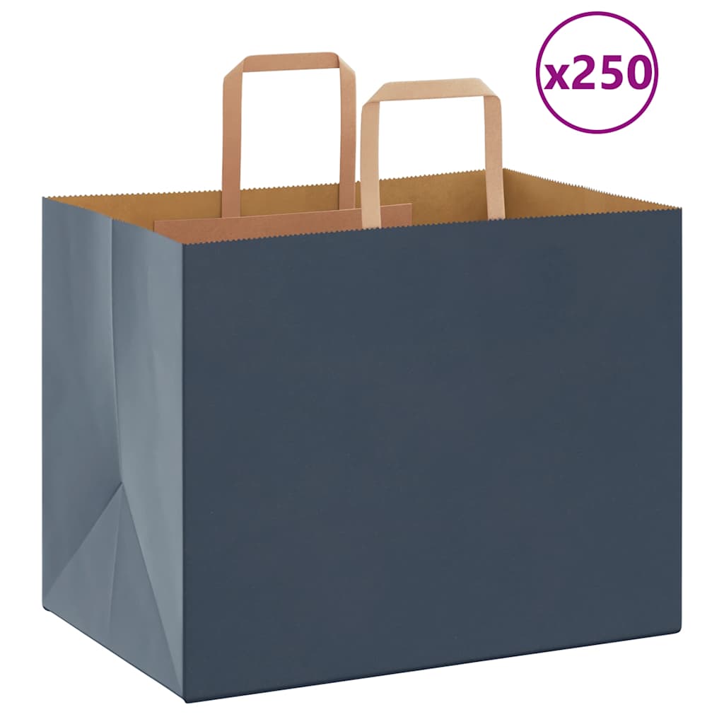vidaXL Papieren zakken 50 st met hengsels 15x8x21 cm bruin