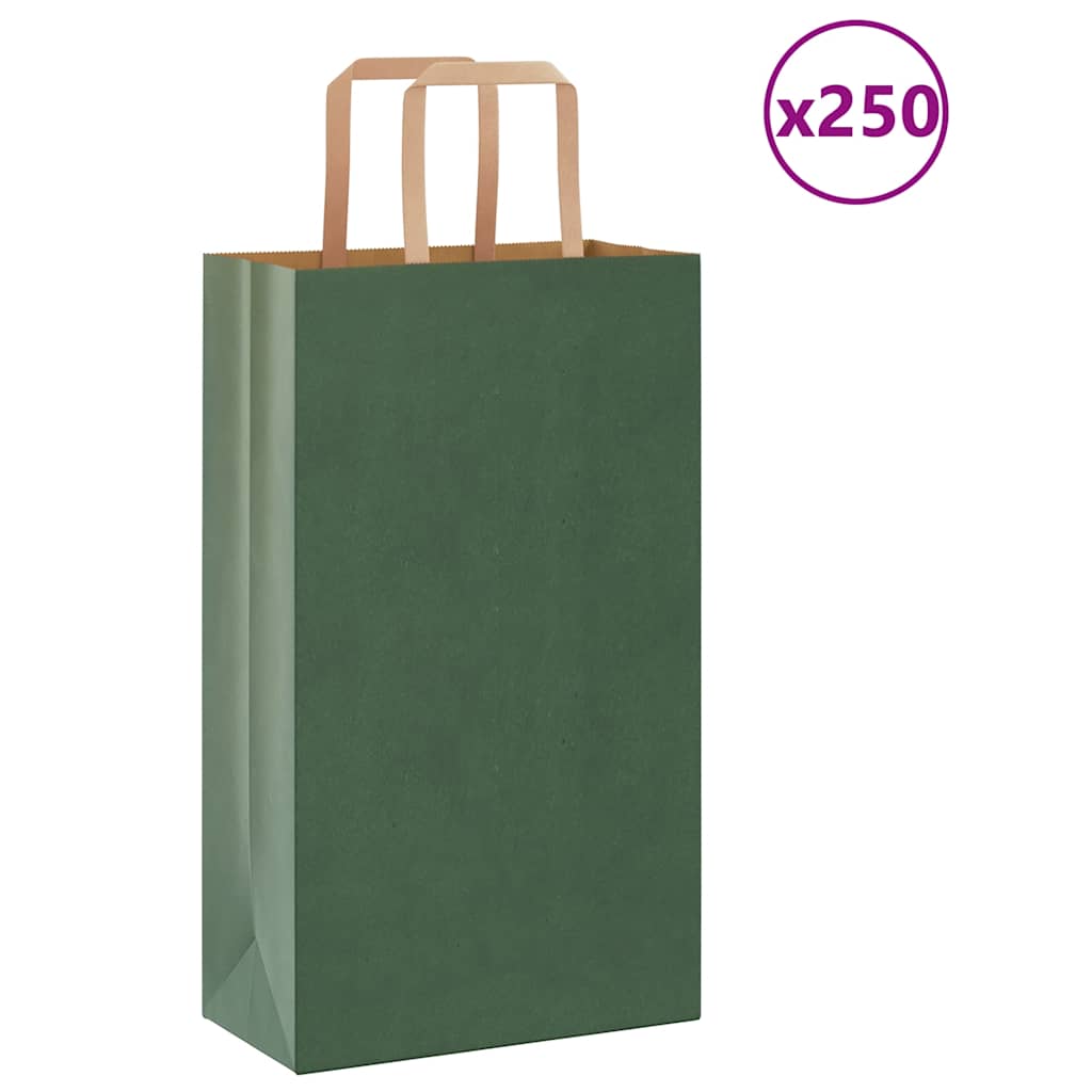 vidaXL Papieren zakken 50 st met hengsels 15x8x21 cm bruin