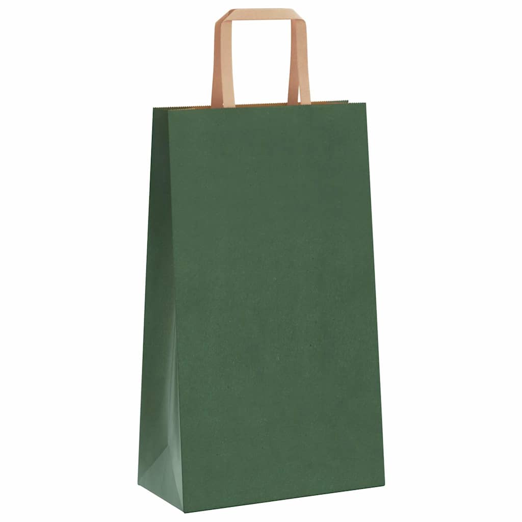 vidaXL Papieren zakken 50 st met hengsels 15x8x21 cm bruin