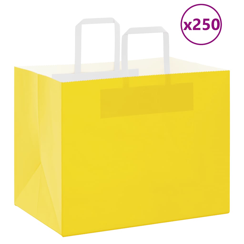 vidaXL Papieren zakken 50 st met hengsels 15x8x21 cm bruin
