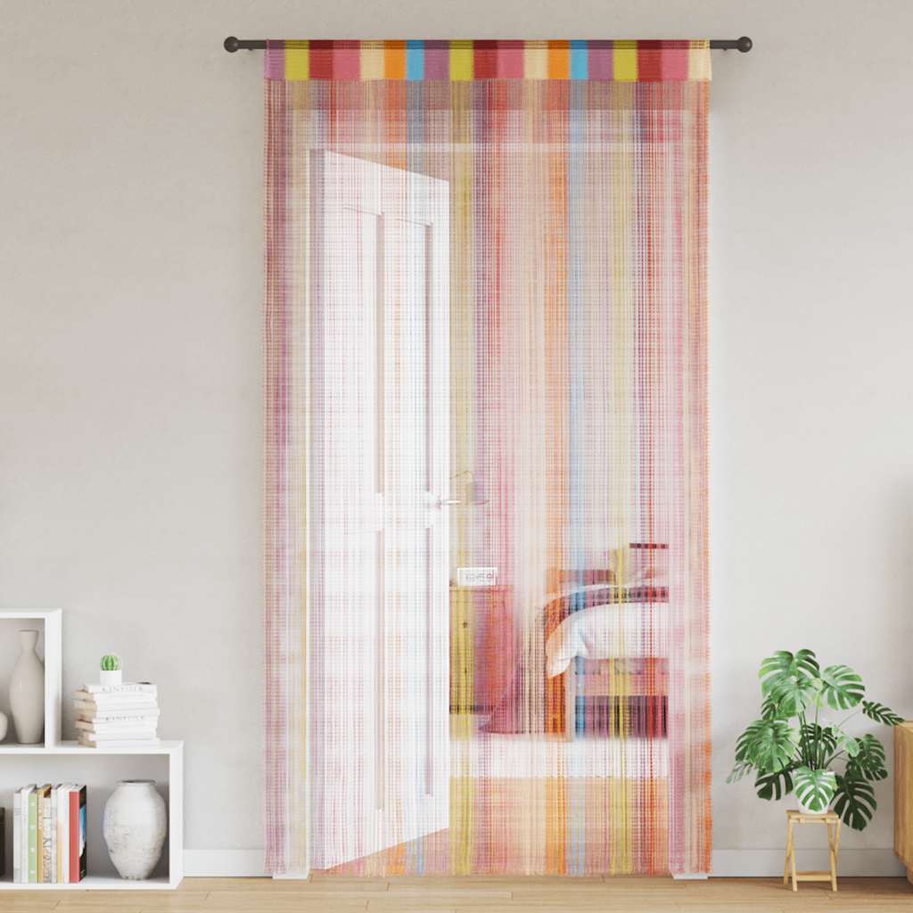 vidaXL Draadgordijnen 2 st 140x250 cm wit