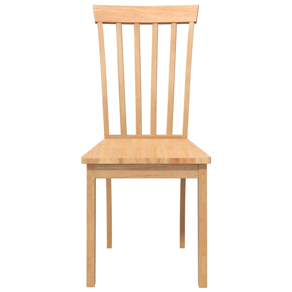 vidaXL Dining Chairs with Cushions 2 pcs Solid Rubberwood Brown