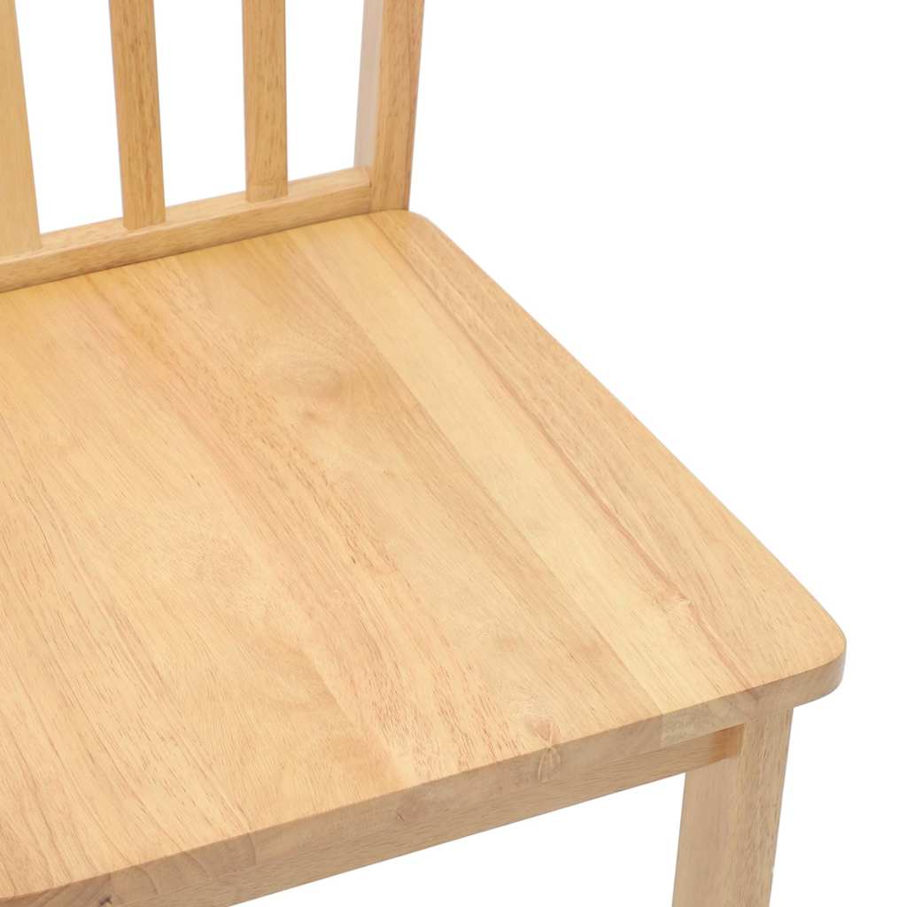vidaXL Dining Chairs with Cushions 2 pcs Solid Rubberwood Brown