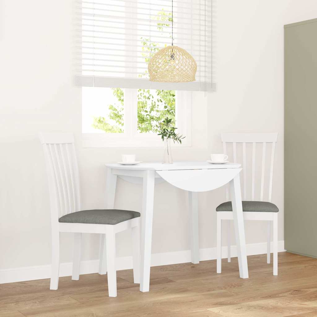 vidaXL Dining Chairs with Cushions 2 pcs Solid Rubberwood Brown
