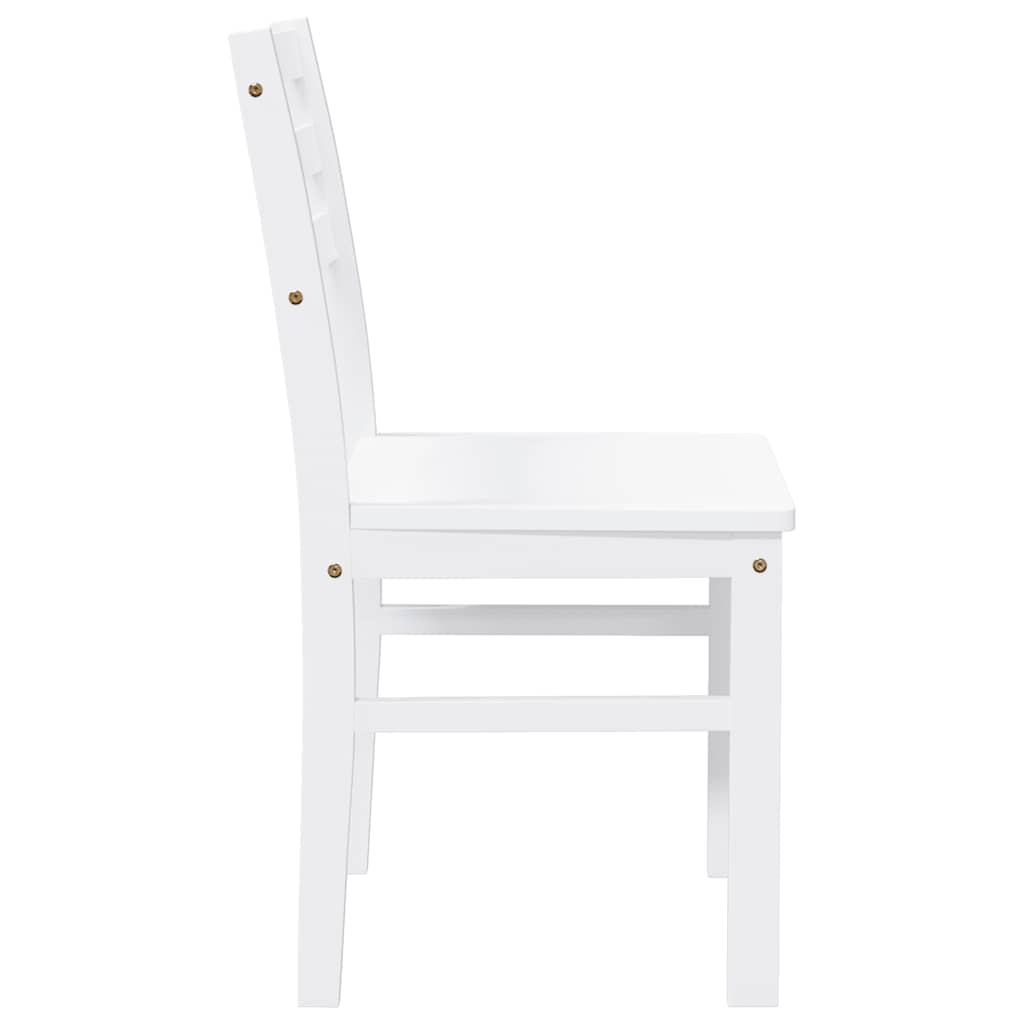 vidaXL Eetkamerstoelen met kussens 2 st massief hout rubber bruin