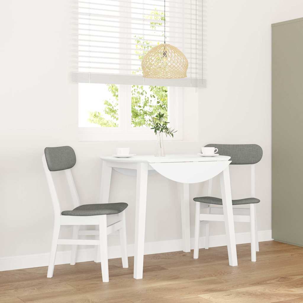 vidaXL Eetkamerstoelen met kussens 2 st massief hout rubber bruin