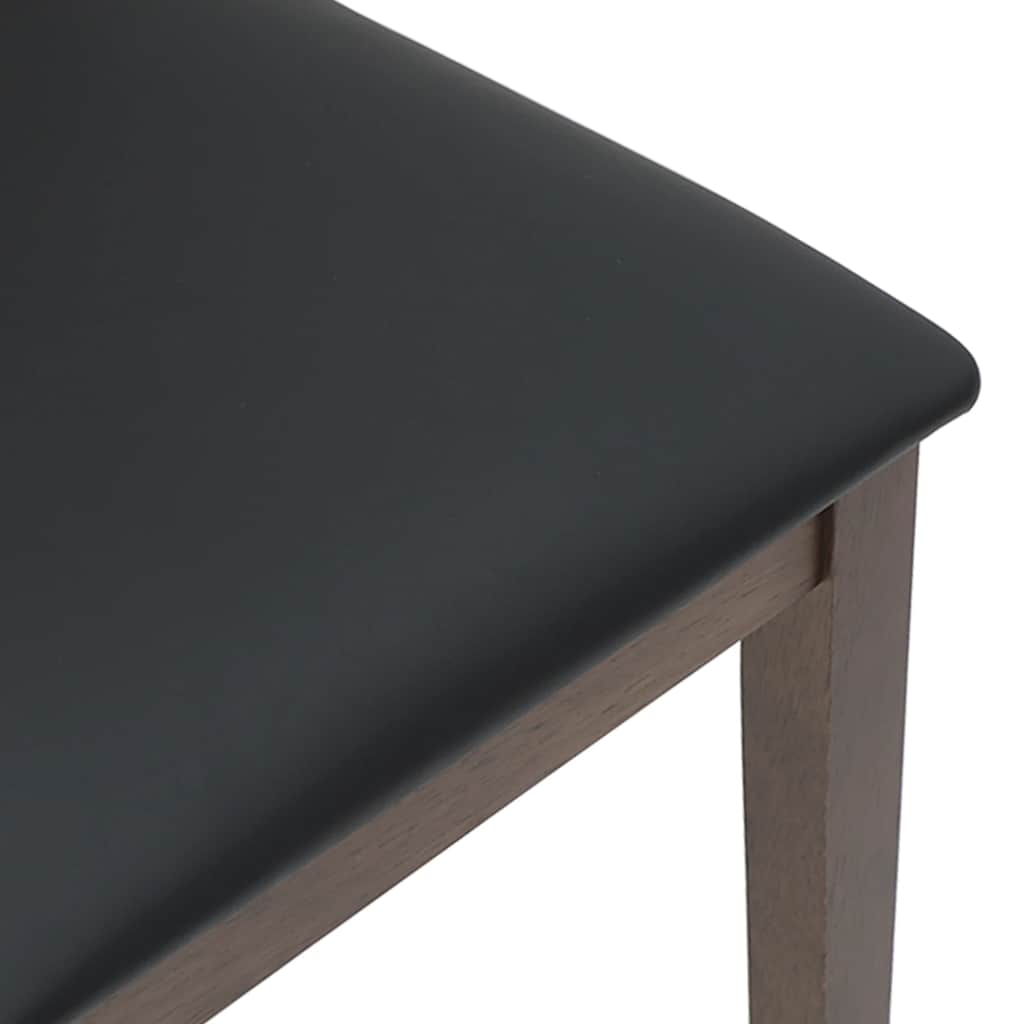 vidaXL Eetkamerstoelen met kussens 2 st massief hout rubber bruin
