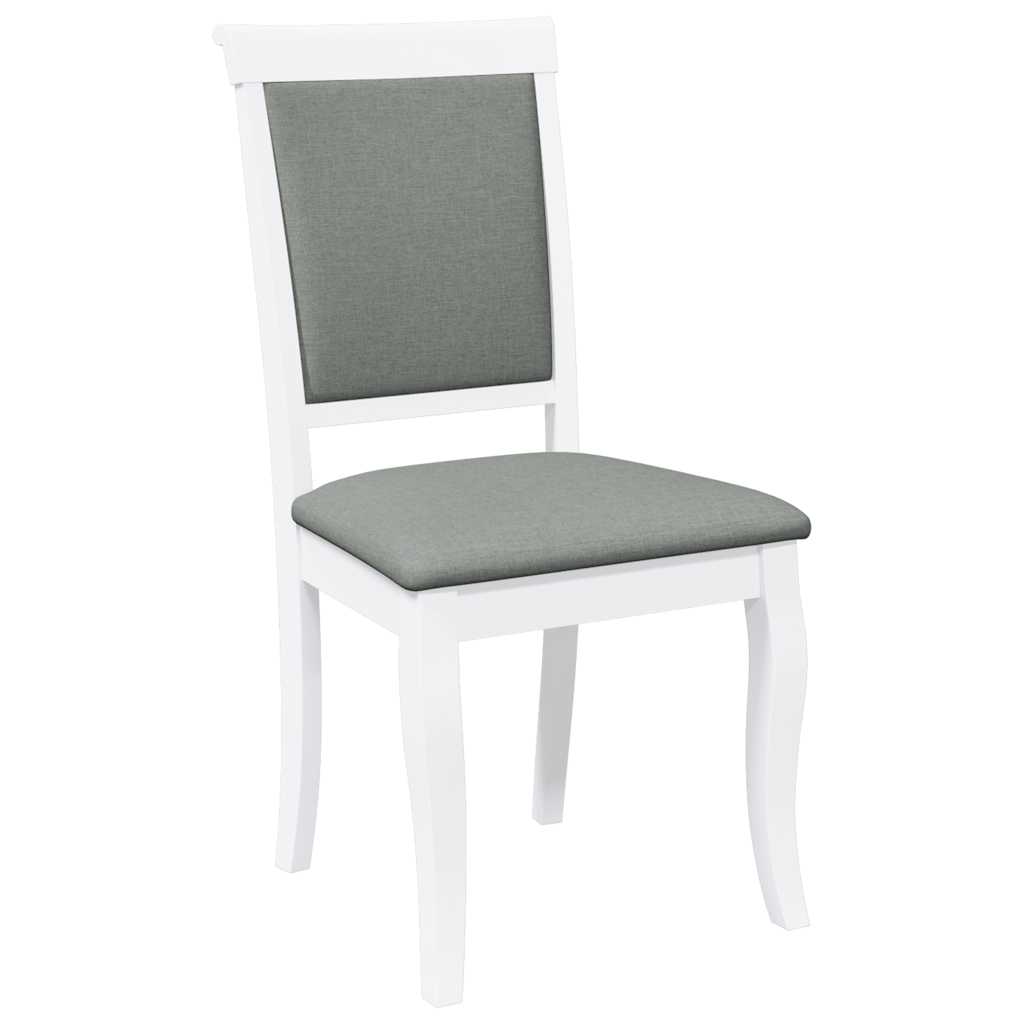 vidaXL Eetkamerstoelen met kussens 2 st massief hout rubber bruin