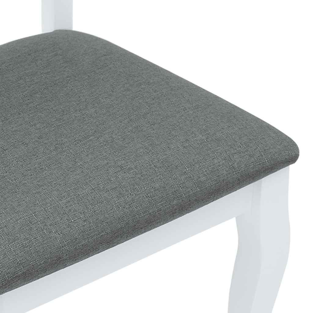 vidaXL Eetkamerstoelen met kussens 2 st massief hout rubber bruin