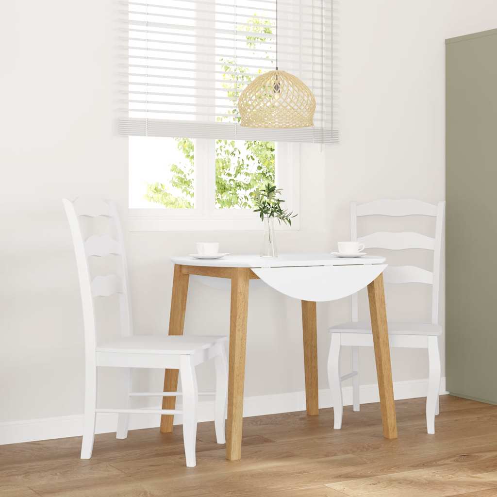 vidaXL Dining Chairs with Cushions 2 pcs Brown Solid Rubberwood