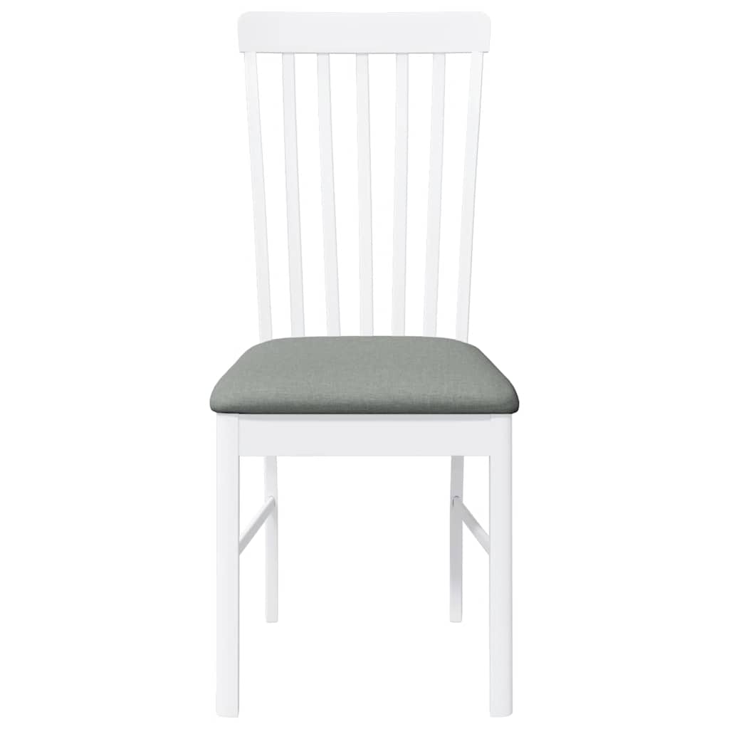vidaXL Eetkamerstoelen met kussens 2 st massief hout rubber bruin