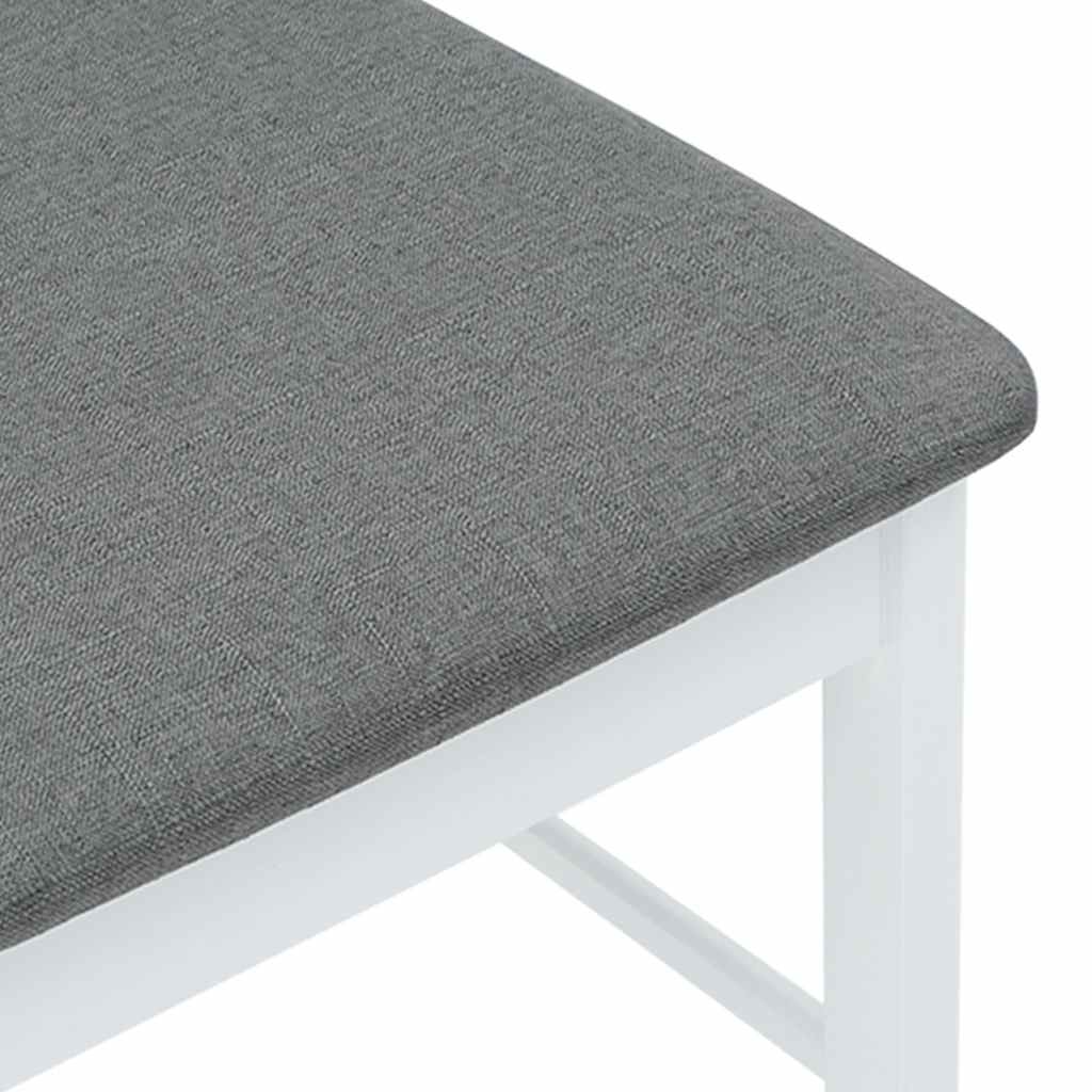 vidaXL Eetkamerstoelen met kussens 2 st massief hout rubber bruin