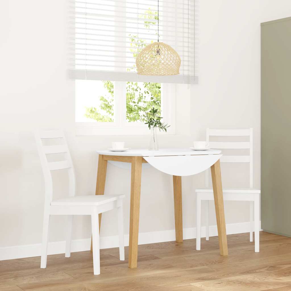 vidaXL Dining Chairs with Cushions 2 pcs Solid Rubberwood Brown