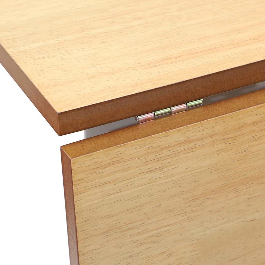 vidaXL Eettafel massief hout wit rubber