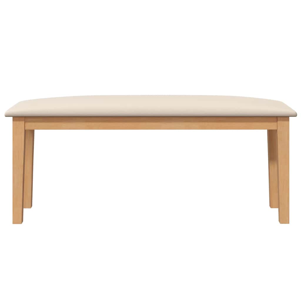 vidaXL Bank 110 cm massief hout rubber
