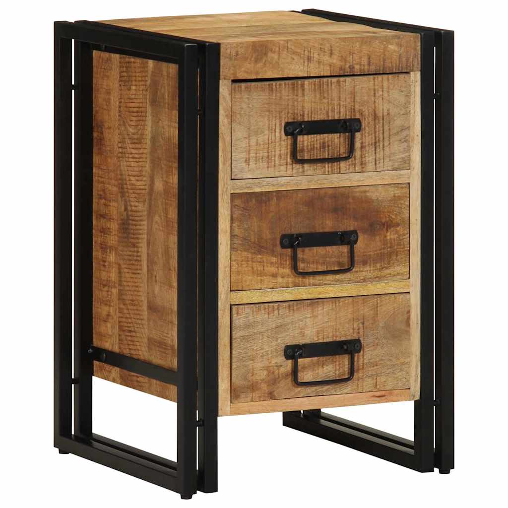 vidaXL Nachtkastje met lade Bruin 40 x 40 x 59 cm Massief Mango Hout