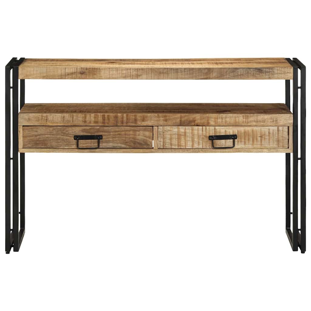 vidaXL Wandtafel met lade Bruin 120 x 33 x 75 cm Massief Mango Hout