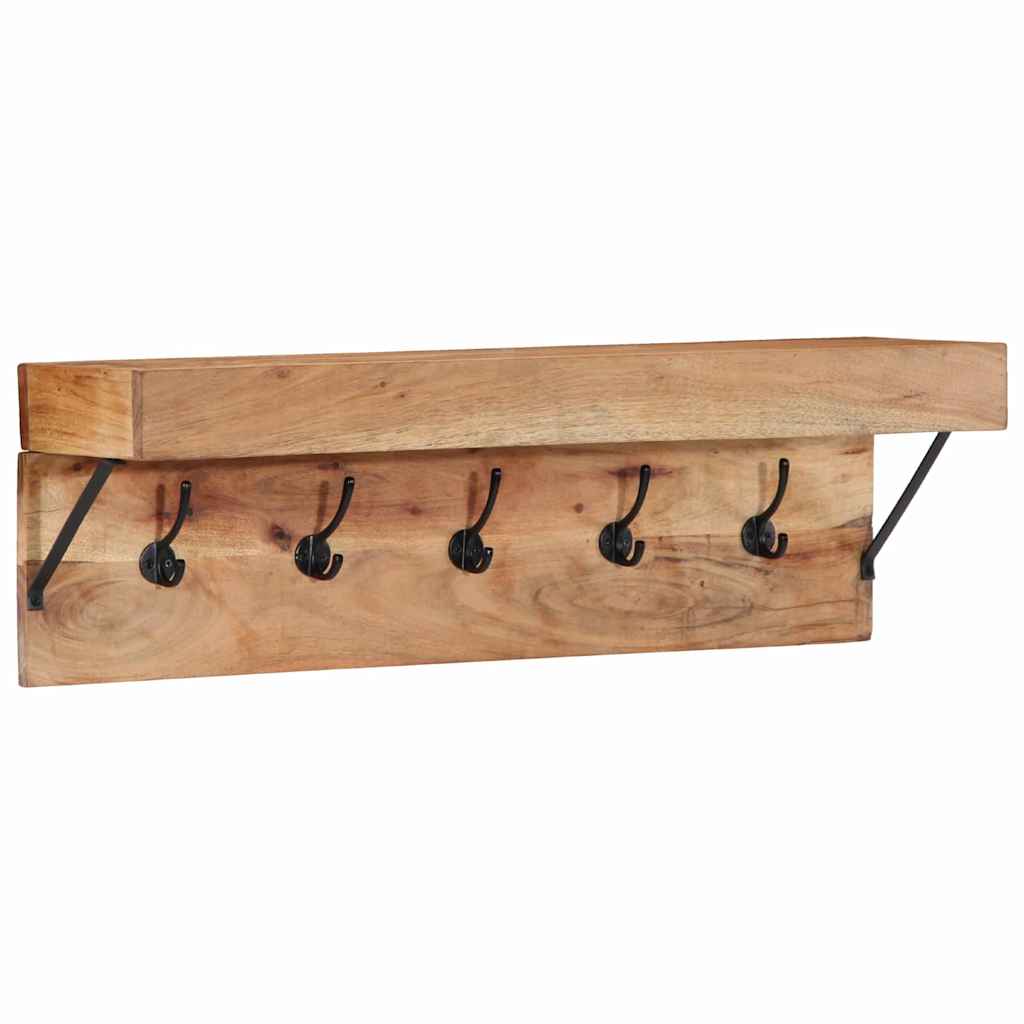 vidaXL Kapstok met plank Bruin 73 x 19 x 23 cm Massief acaciahout