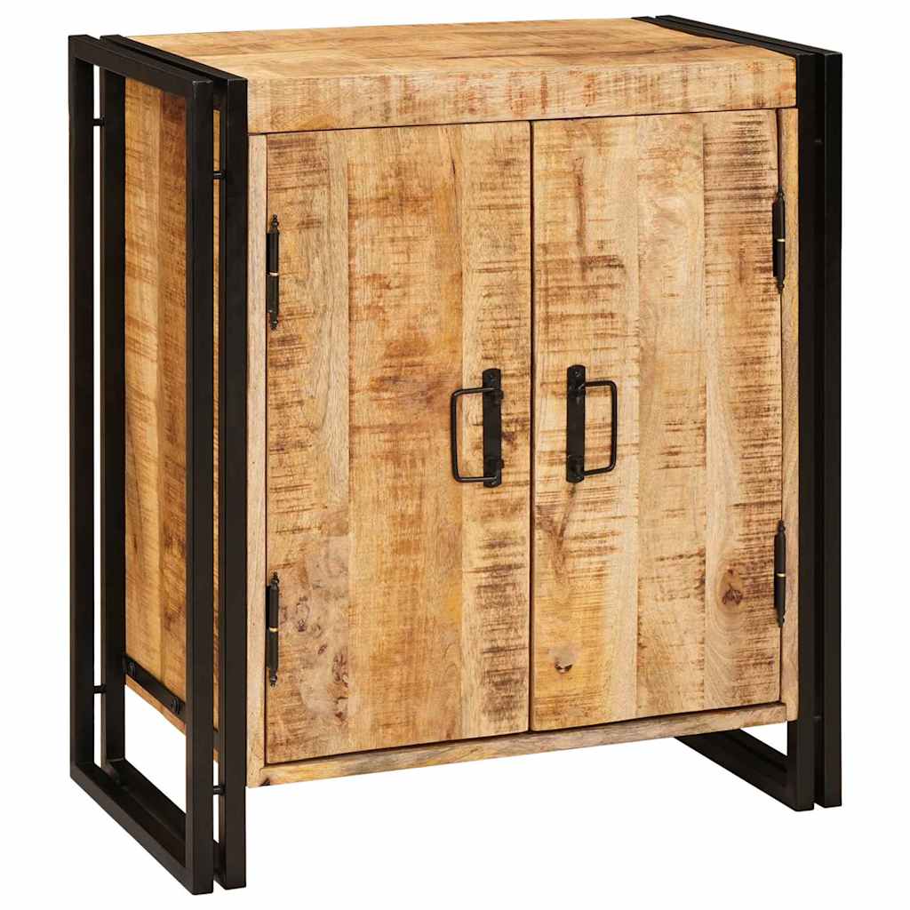 vidaXL Nachtkastje Bruin 66 x 35 x 76 cm Massief ruw mango hout