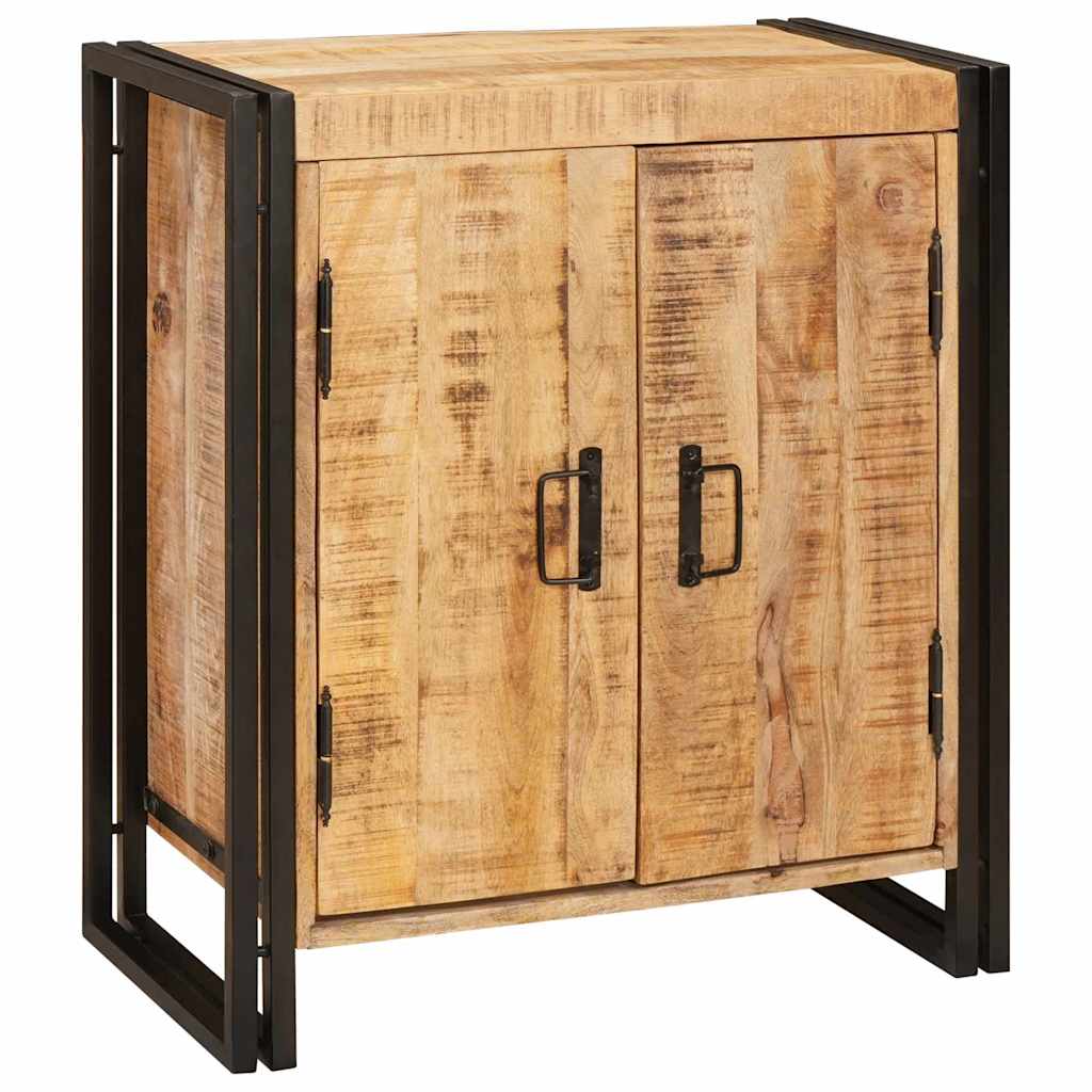 vidaXL Nachtkastje Bruin 66 x 35 x 76 cm Massief ruw mango hout
