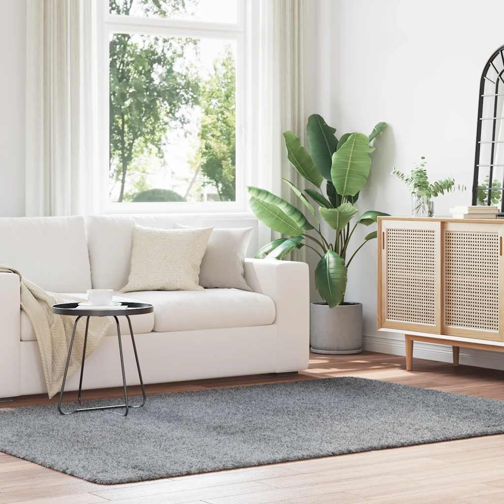 vidaXL Hoogpolig vloerkleed NAVARRA 60x100 cm polyester beige