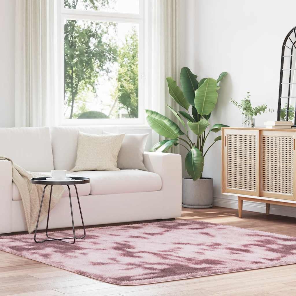 vidaXL Hoogpolig vloerkleed NAVARRA 60x100 cm polyester beige