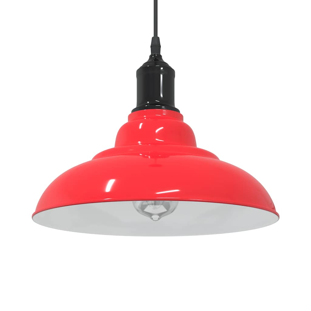 vidaXL Hanglamp in hoogte verstelbaar E27 Ø31 cm metaal glanzend zwart