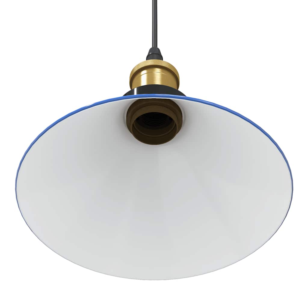 vidaXL Hanglamp in hoogte verstelbaar E27 Ø22 cm metaal glanzend zwart