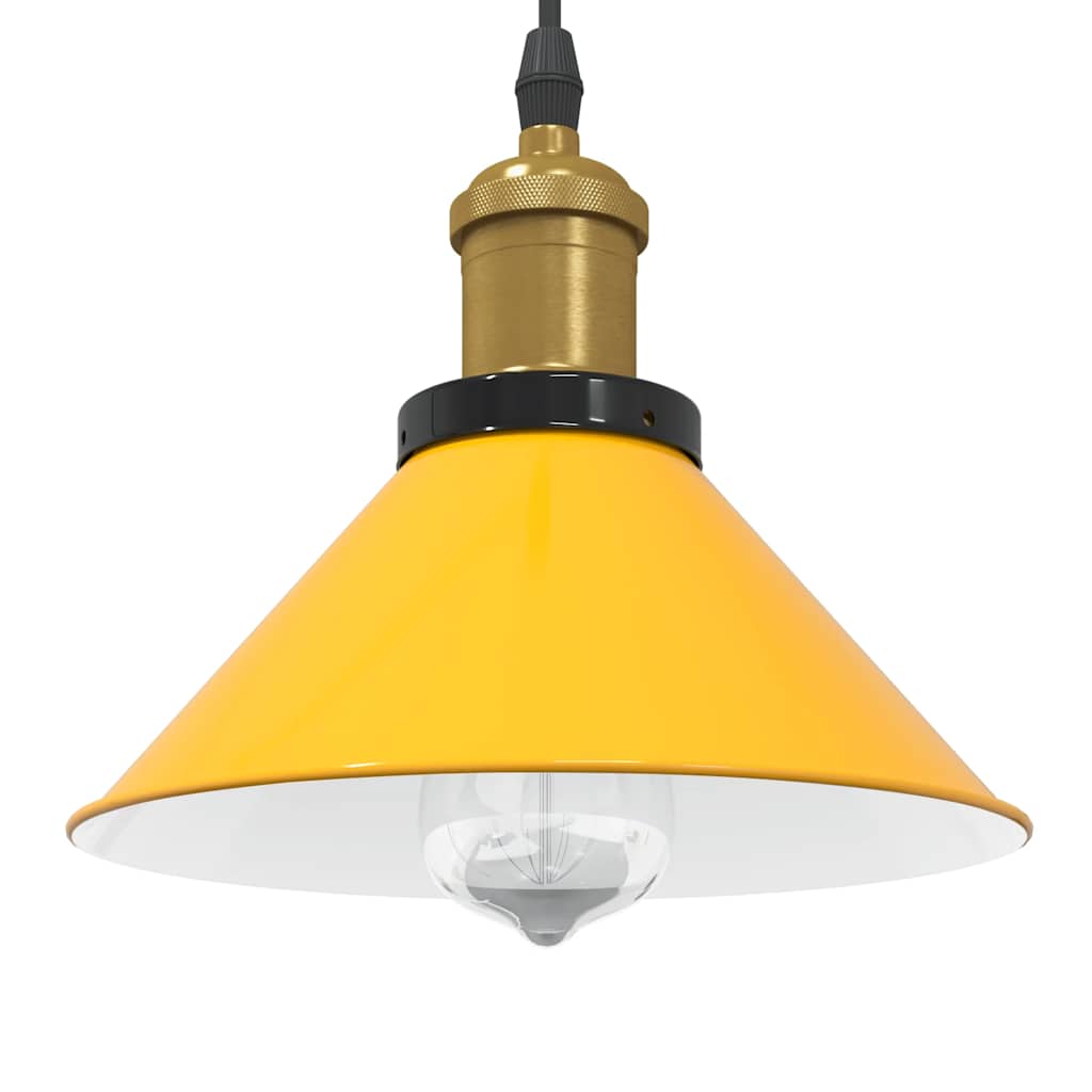 vidaXL Hanglamp in hoogte verstelbaar E27 Ø22 cm metaal glanzend zwart