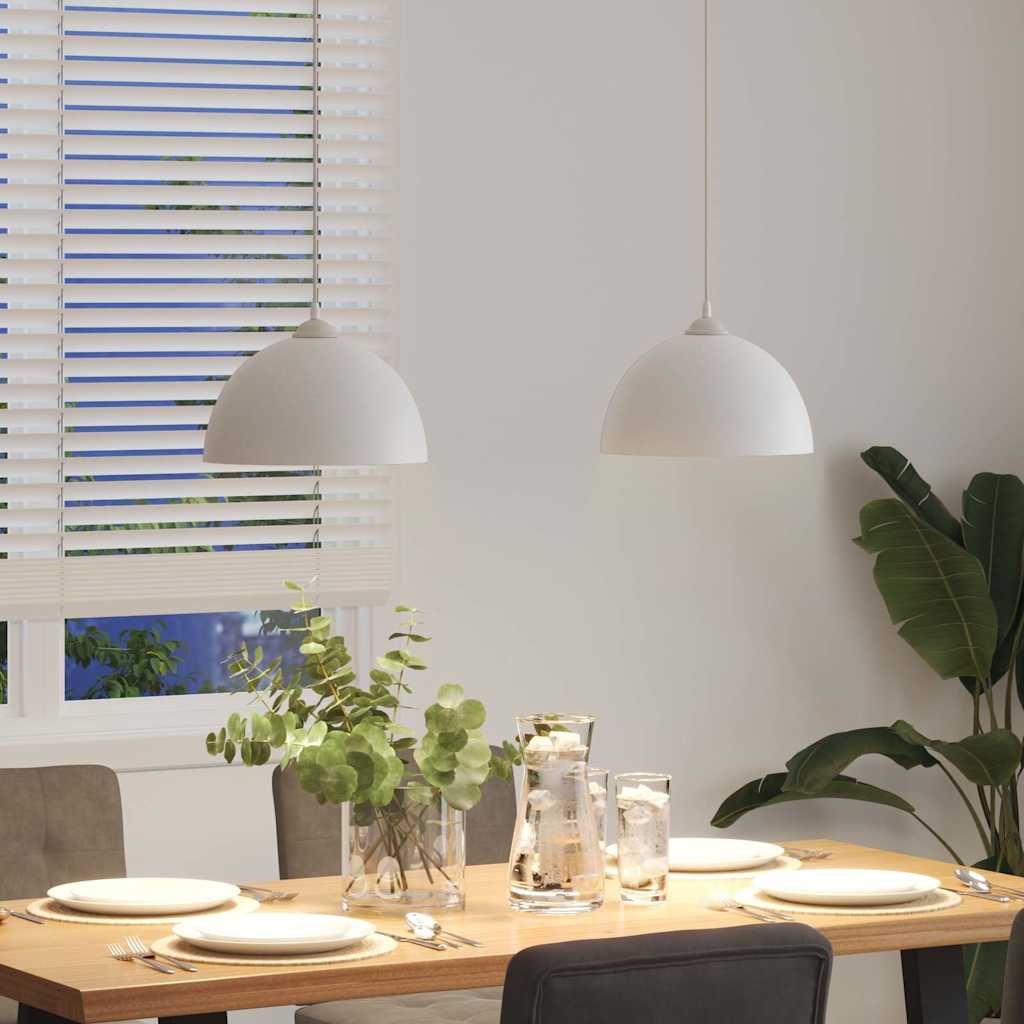 vidaXL Hanglampen 2 st In hoogte verstelbaar E27 30 cm metaal zwart