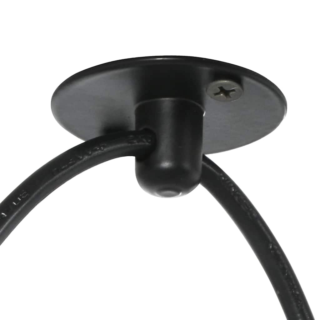 vidaXL Hanglamp met 3 lamphouders E27 metaal zwart