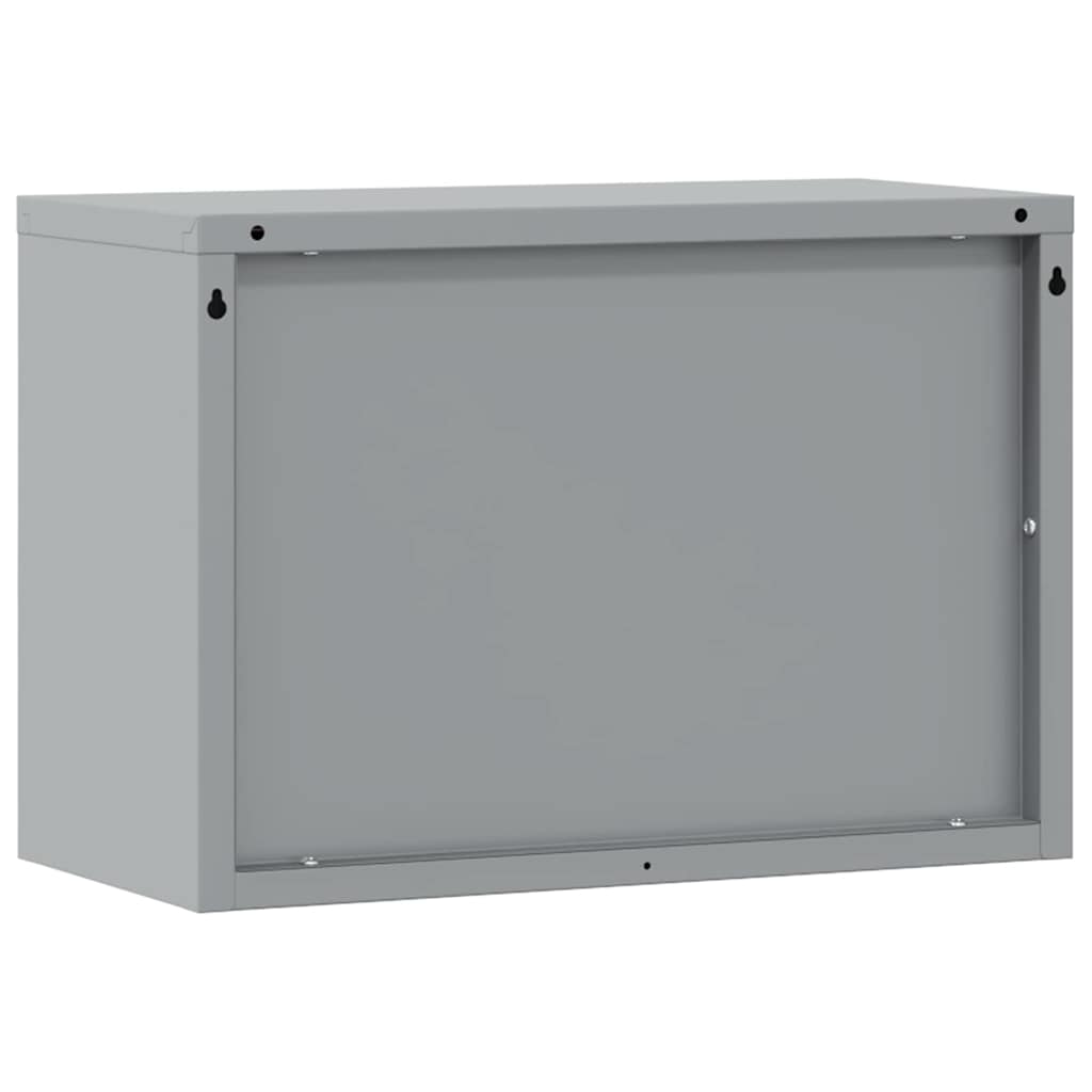 vidaXL Gereedschapskast met opslag Zwart en Grijs 50 x 25 x 35 cm
