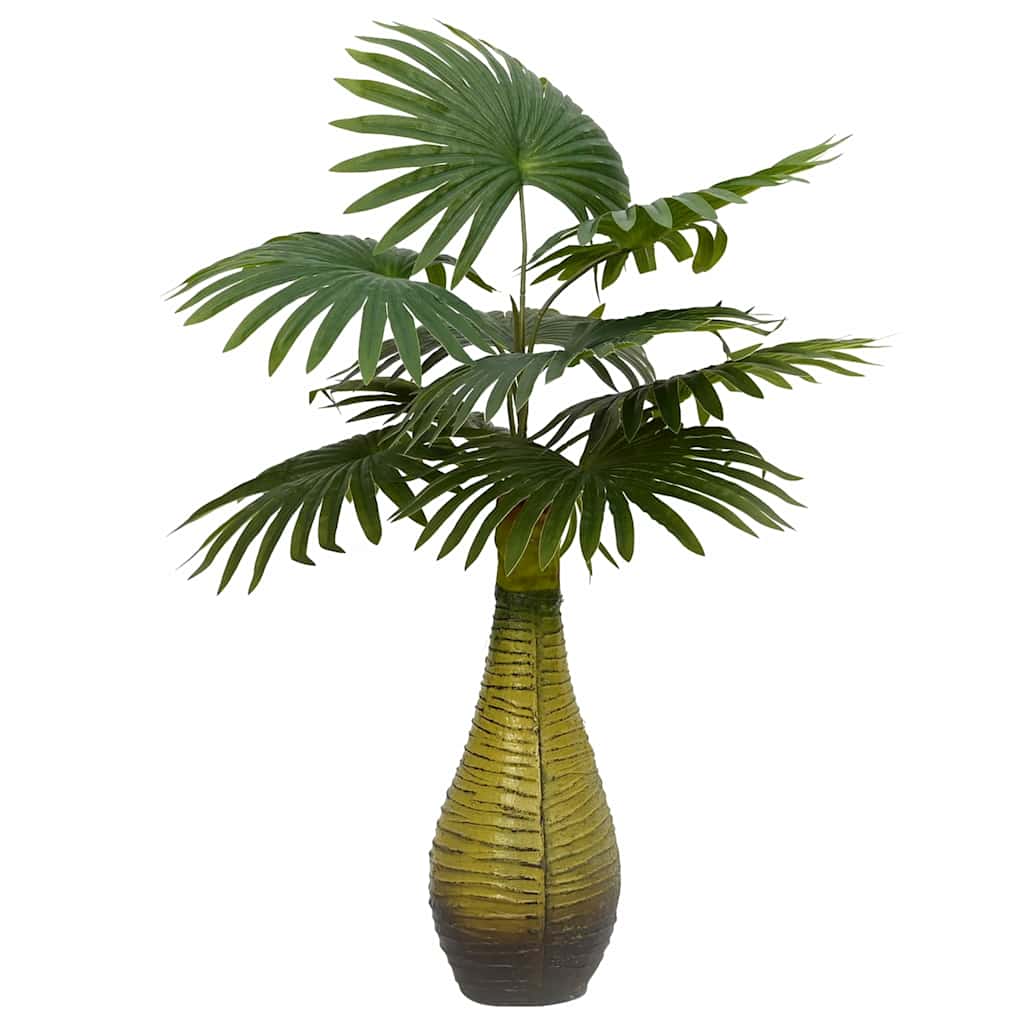 vidaXL Kunstpalmplant 9 bladeren 65 cm groen